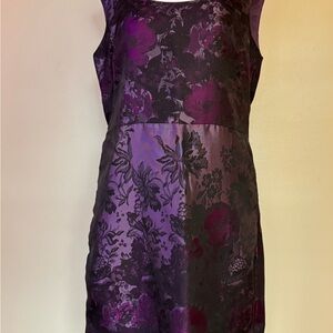 Ann Taylor Purple Floral Mini Dress